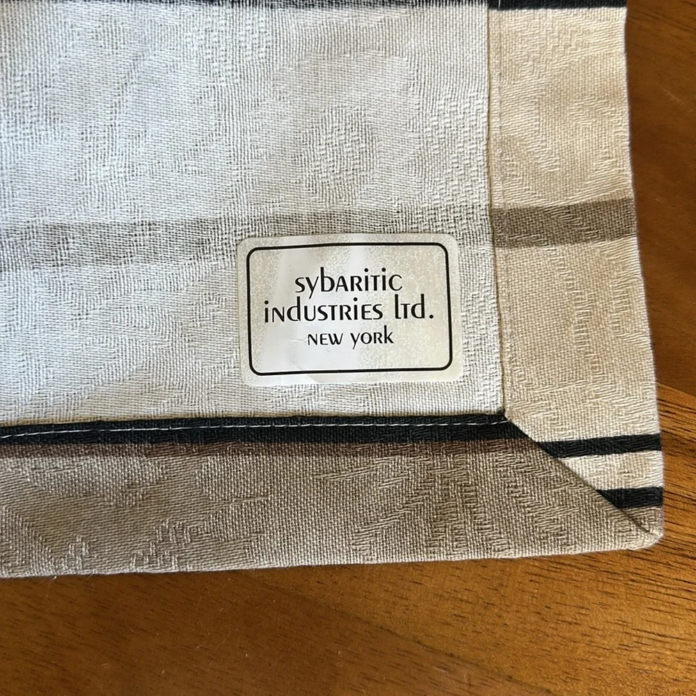 Set of 6 cloth‎ napkins sybaritic industries Ltd New York 23x23  floral pattern